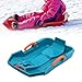 RNXRZANK Children's Snow Sled for Downhill Riding with Brake and Pull Rope, Lake Blue
