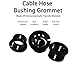 Snap Bushing,ULIFESTAR Nylon Snap Bushing Grommets,Black Snap Bushing Assortments,Round Cable Snap Bushing Grommet Protectors,30PCS Snap in Cable Locking Bushing Assortment Kit