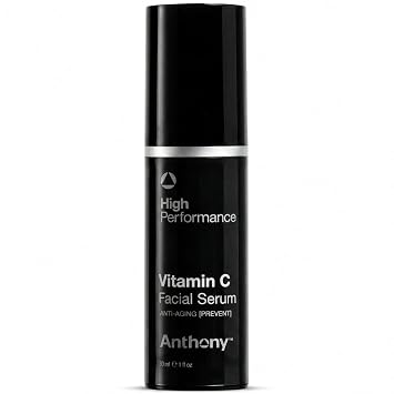 Anthony High Performance Vitamin C Cream Treatment, Advanced Anti-Aging Face Serum with Polypeptides and Salicylic Acid, Dark Spot Corrector Brightening Moisturizer, Hydrates Evens Skin Tone, 1 Fl Oz
