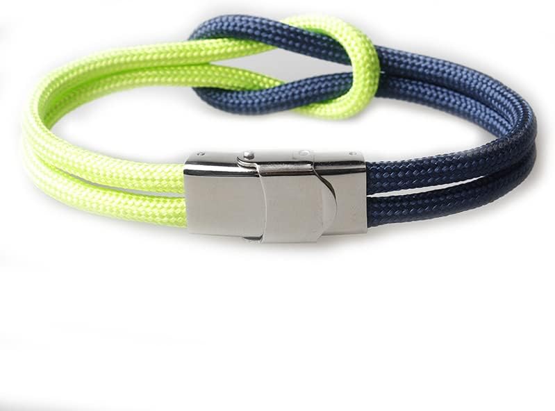 Miniatura 3 de Zboro 26752 - Pulsera de nailon con nudo infinito, cierre plegable, estilo azul marino