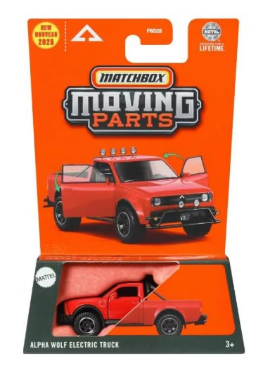 Amazon.com: Matchbox Moving Parts Alpha Wolf Electric Truck [Red