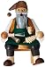 KWO Sapling Carver Smoking Men Incense Holder, 15 cm, Wood, Multicolour, One Size