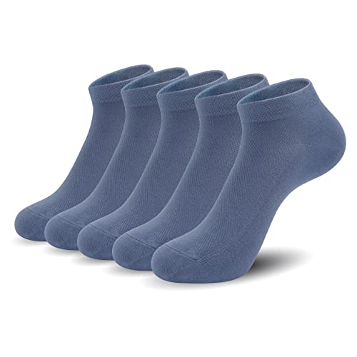 Image of SERISIMPLE Ultra-Thin Comfort Viscose Bamboo Mesh Ankle Socks for Women -Breathable Lightweight Low-Cut Socks 5 Pairs
