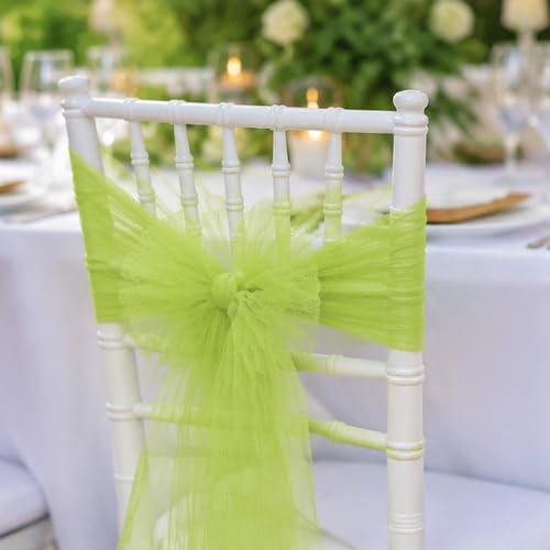 Image of Moss Green Tulle Fabric Ribbon 6 Inch by 25 Yards Rolls Fabric Spool Tulle for Gift Wrapping Wedding Decorations Craft Supplies DIY Tutu Skirt Baby Shower Birthday Party