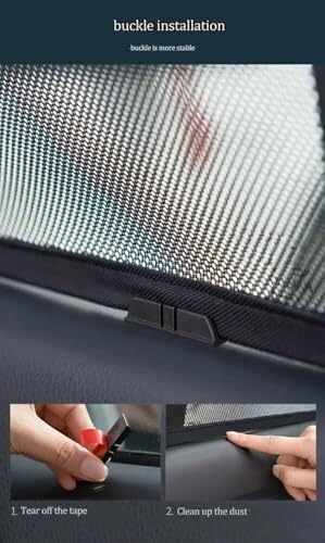 Parasoles Parasol magnético para Coche, protección UV para bebés y Mascotas (2 Unidades para Puertas traseras)