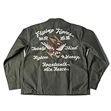 NON STOCK Flying Tigers Embroidery Souvenir Jacket Army Green M