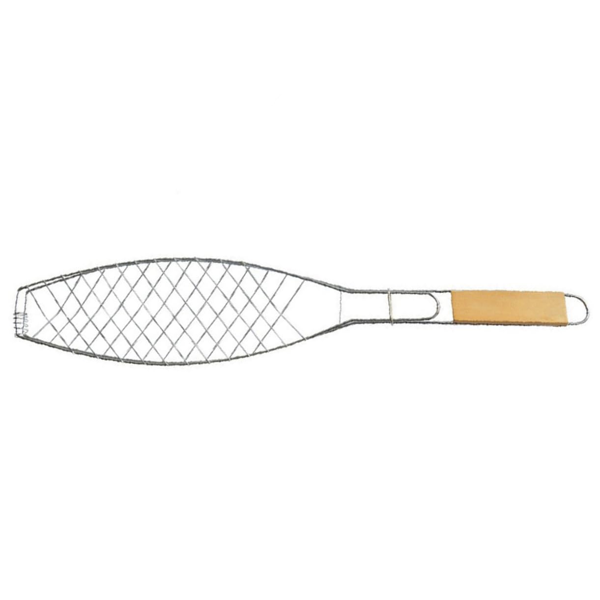 Balacoo Wooden Handle Bbq Fish Grilling Basket Food Grade Wire Design for Outdoor Picnics and Barbecues Prevents Fish Loss with Non Stick Coating Durable and Heat Resistant