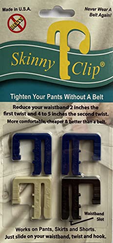 Waistband Tightener - Replace Belts For Women & Men - Hold Up Your Pants - Waist Cinch Clip - 4 Pack2