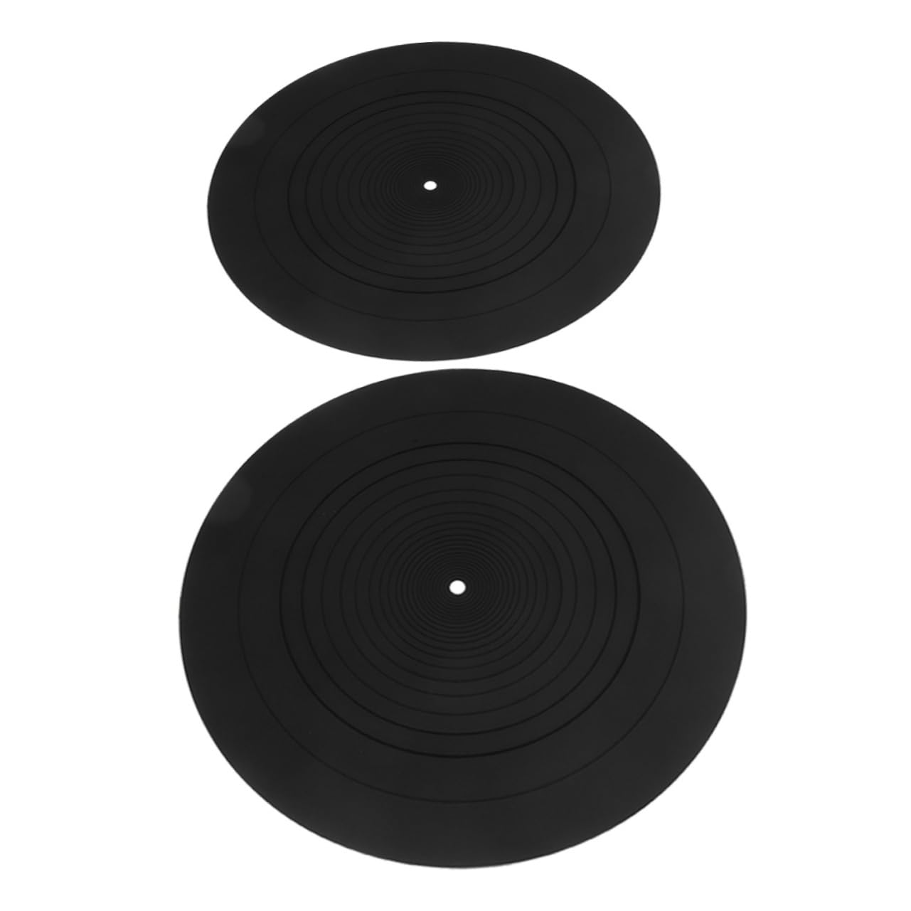2 Stück Silikon Plattenspielermatten als Vinyl Slipmat für Plattenteller