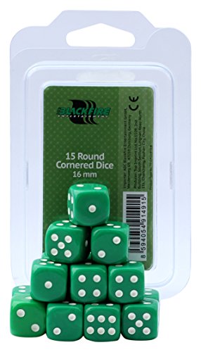 ADC Blackfire Entertainment 91491 16 mm Verde D6 Dice Set (Pezzi)