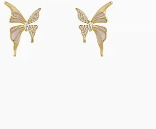 ZFHTJEKNCS 2025 Trending Zirkon Schmetterling Liquid-Drop Statement Ohrringe Licht…