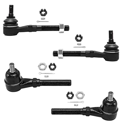 Image of Detroit Axle - 4WD Front End Kit for Ford Expedition F-150 F-250, Shock Absorbers Control Arms w /Ball Joint Sway Bars Tie Rods Center Link Pitman Idler Arms Adjusting Sleeves Replacement - 17pc Set