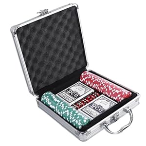 Bsbkoj Zestaw Chipów Pokerowych w Walizce