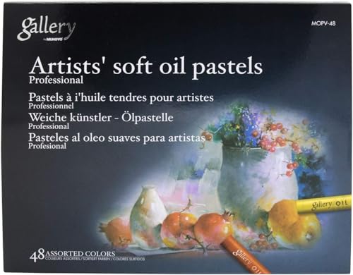 MUNGYO Pastéis de óleo, macio profissional para artistas, pastel a óleo, suave e intenso, 48 cores s