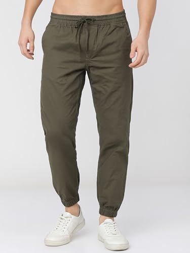 Image of Highlander Men's Cargo Jogger Trousers | Perfect for Casual Outings,Travel & Work Wear with Utility Pockets