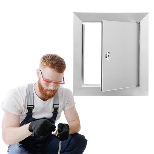 Trampilla Pladur Puertas de acceso de aluminio de 30x30cm 40x60cm 50x50cm, personalizadas, impermeables, con 4 orificios para tornillos, para puertas de servicio de casas, hoteles u oficinas(4x4/10x1