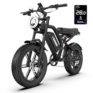 Electric Dirt Bike for Adults – Peak 1500W/3000W Electric Bikes, 48V/52V 15.6Ah/25Ah/40Ah, 50-100 Mile Range(PAS Mode), 16/20 Inch All-Terrain Fat Tire Motorcycle
