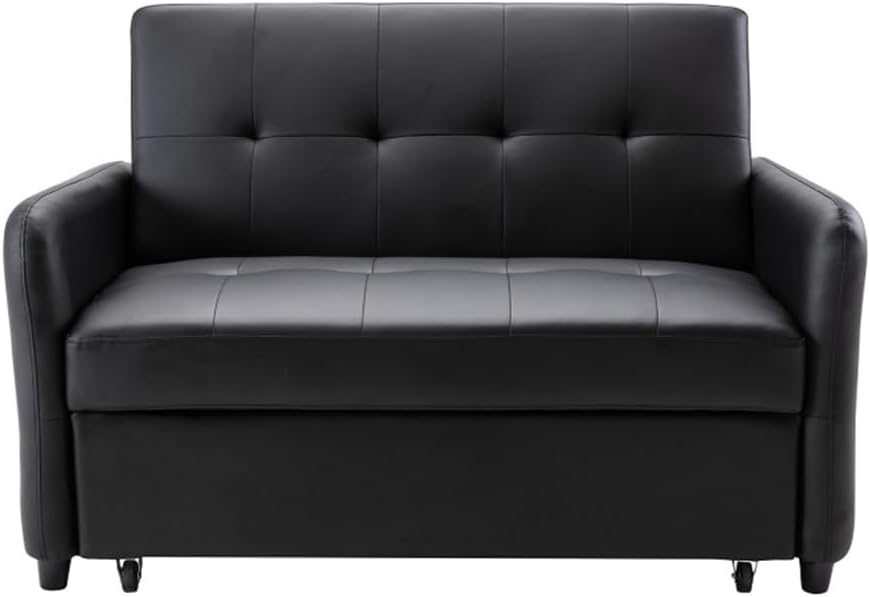 51" Convertible Sleeper Bed, Adjustable Oversized Armchair with Portss for Small Space Furniture