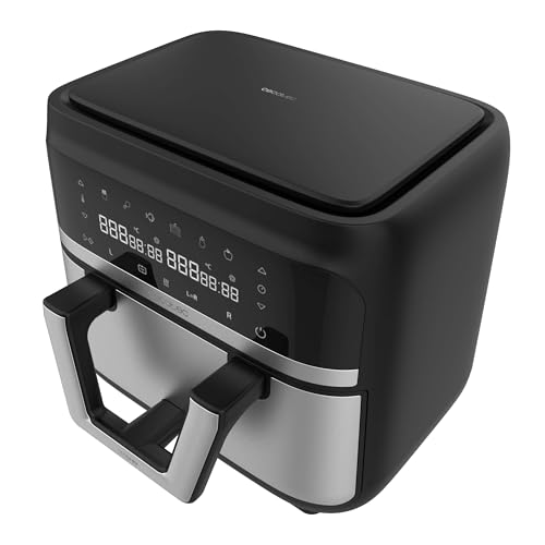 Cecotec Friggitrice ad Aria 9 Litri - Air Fryer Cecofry Dual 9000. 2850W, Dietetica e Digitale, Pannello Tattile, Divisibile in 2, Temperatura Doppia e Regolabile, 6 Modalità, Tecnologia PerfectCook - Immagine 1