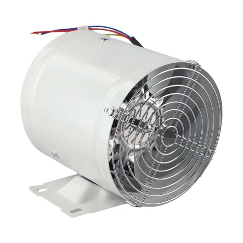WheatThrive Ventilador extractor de 150 mm, 600 m³/h, ventilador en línea con base, carcasa de hierro, ventilación de ahorro de energía de 40 W para cocina, restaurante, taller