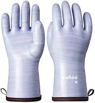 LANON Protection Wahoo Liquid Silicone Smoker Oven Gloves, Food-Contact Grade, Heat Resistant Gloves for Cooking, Grilling, Baking, Purple, XXL/11