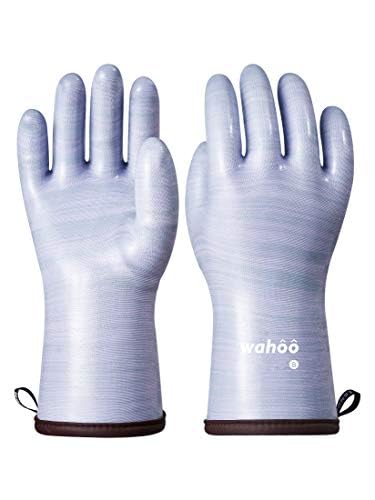LANON Wahoo Silicone Oven Gloves, Heat Resistant, XXL/11