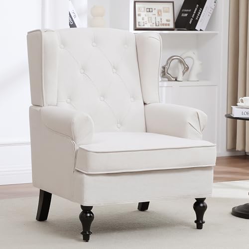 choairy Accent Chair for Living Room, Mid Century Modern Upholstered Armchair, Wingback...