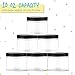 Opret 12 Pack 10oz Empty Slime Containers, Large Plastic Slime Jars with Lids and Labels Clear Storage Organizers for Slime Making, Food and Beauty Products, BPA Free