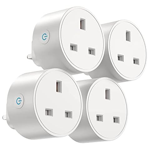 Mini Smart Plug,13A WiFi Outlet Works with Amazon Alexa, Google Home and SmartThings, Wireless Socket Remote Control Timer Plug Switch, No Hub Required 4 Packs Cover
