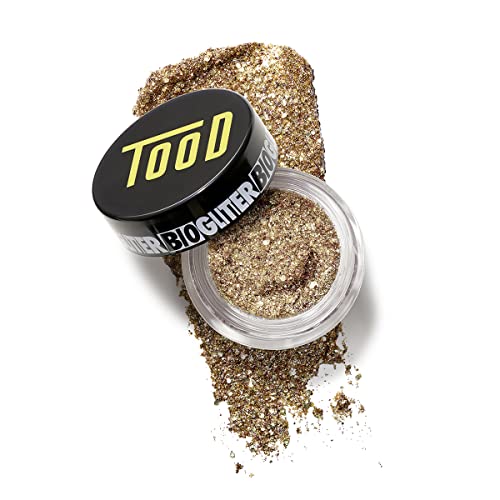 TooD - BioGlitter Biodegradable Sparkle for Face, Body + Hair | Vegan Clean Beauty for Every Body (Citrine, 0.12 oz | 3.4 g)