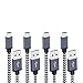 GFKing Micro USB Cable,[4-Pack6.6ft]High Speed USB 2.0 A Male to Micro B Cable, Super Durable Charge and Sync Cord for Android, Samsung, Kindle,HTC,Windows,MP3,Camera and More-(black&white)