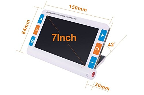 Rs700 7 Inch Portable Digital Video Magnifier Low Vision Reading Aid Magnifier 2X~32X 26 Color Patterns 4Mega Pixel #TOP5