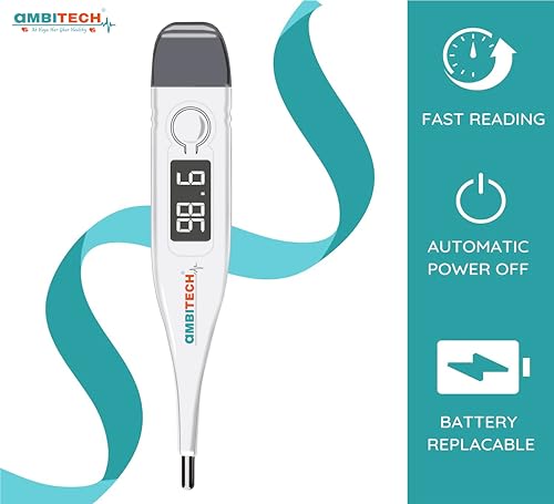 AmbiTech PHX-01 Digital Thermometer with One Touch Operation For Child and Adult Oral or Underarm Use |Made in India|1 Year Warranty - Image 5