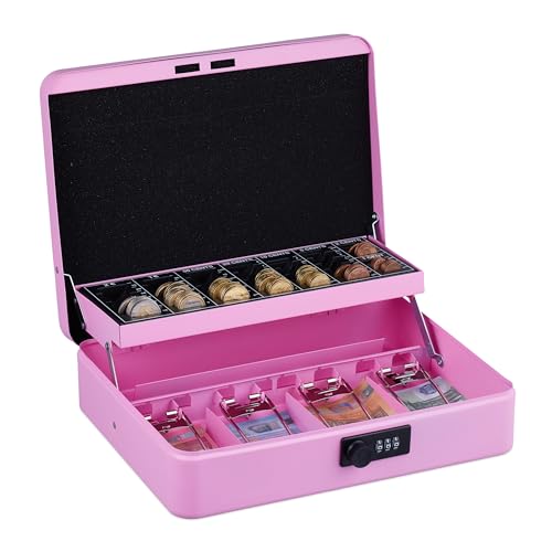 Stabile: box porta soldi in ferro robusto con verniciatura a polvere - HLP: 8,5 x 30,5 x 25 cm ca.