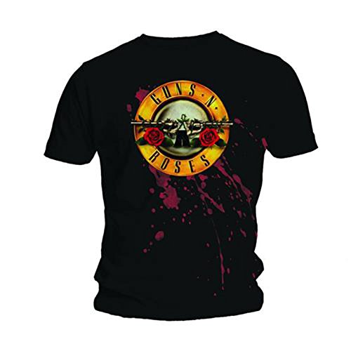 Tee Shack Mens Guns n Roses Bullet Logo Slash Axl Rose Officiel T-Shirt Hommes Unisexe - Les Beatles, Paul McCartney, John Lennon, RIngo Starr, George Harrison Tee Shack Mens Guns n Roses Bullet Logo Slash Axl Rose Officiel T-Shirt Hommes Unisexe