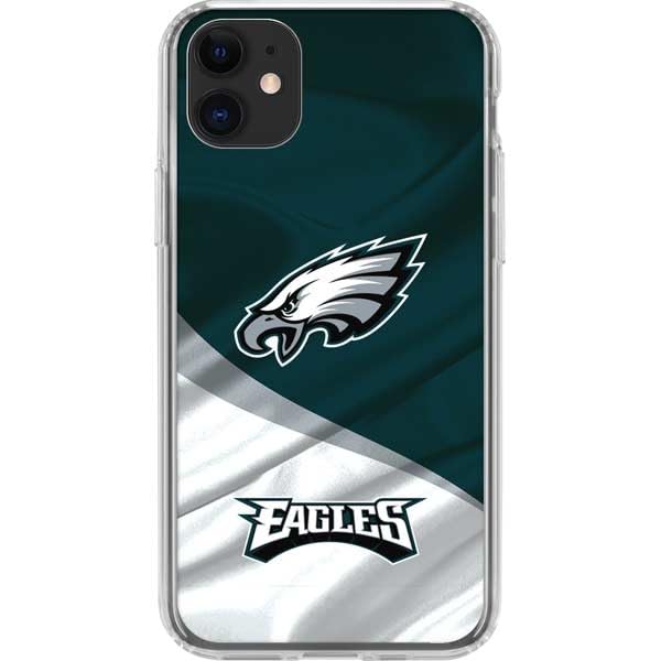 Skinit Clear Phone Case Compatible with iPhone 11 - Officially Licensed NFL Philadelphia Eagles Design