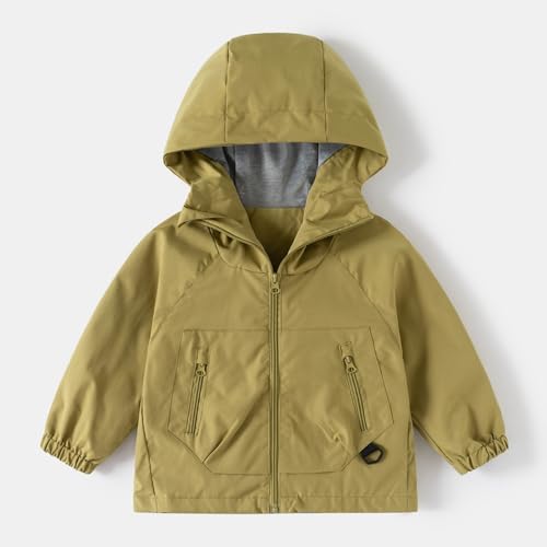 Boys Girls Rain Jacket Waterproof Zipper Windbreaker Coat Toddler Kids Lightweight Windproof RainCoat with Pockets2