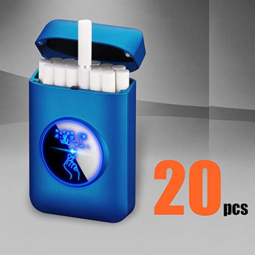 Cigarette Case King Size Cigarettes Box Full Pack 20pcs Regular Size Cigarettes Portable(Black-Eagle)