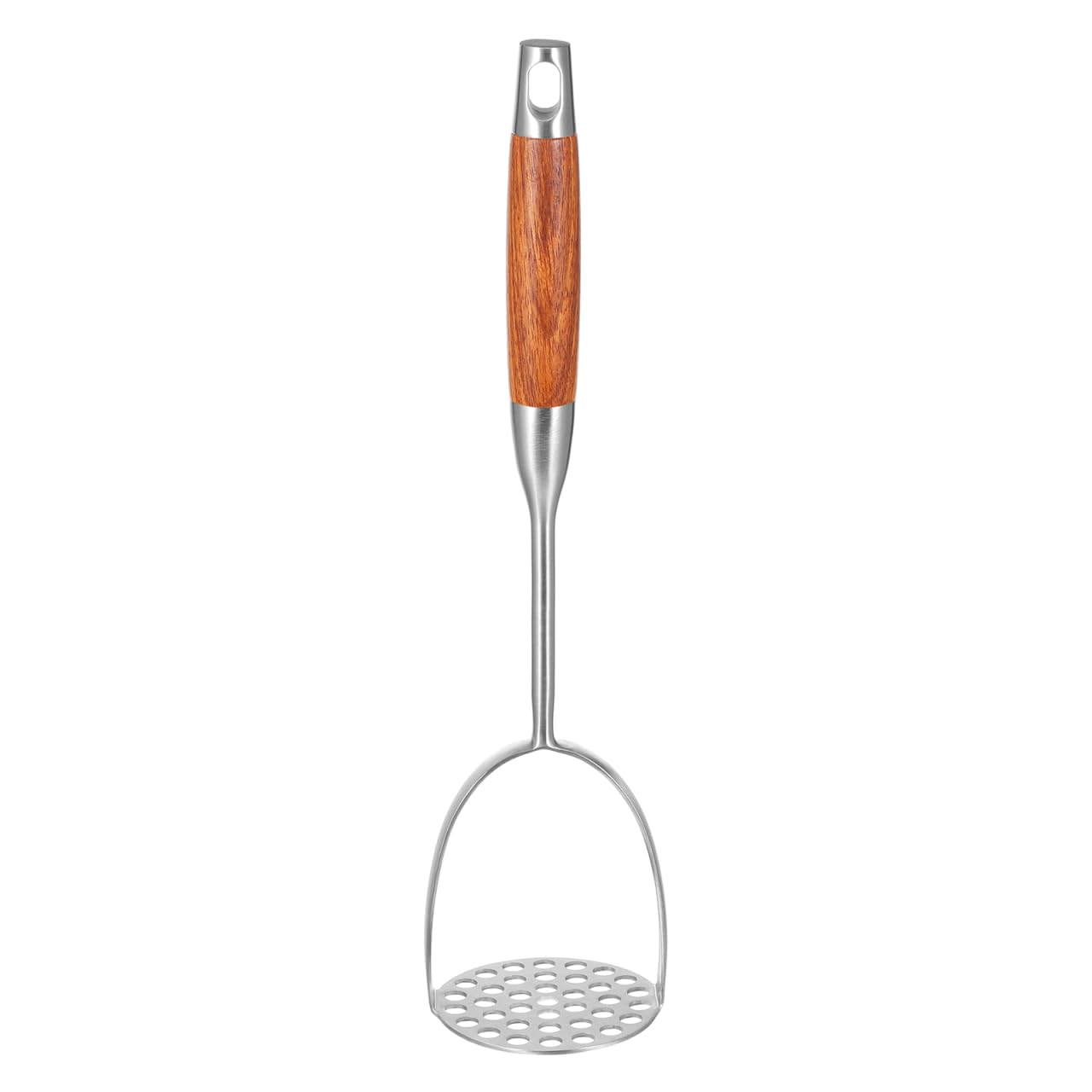 SEWACC Kartoffelstampfer Edelstahl 13.36 Zoll Handlicher Kartoffelbrecher Mit Komfortgriff Und Aufhängeloch Für Küche Haushalt Gemüse Und Obst Stampfen