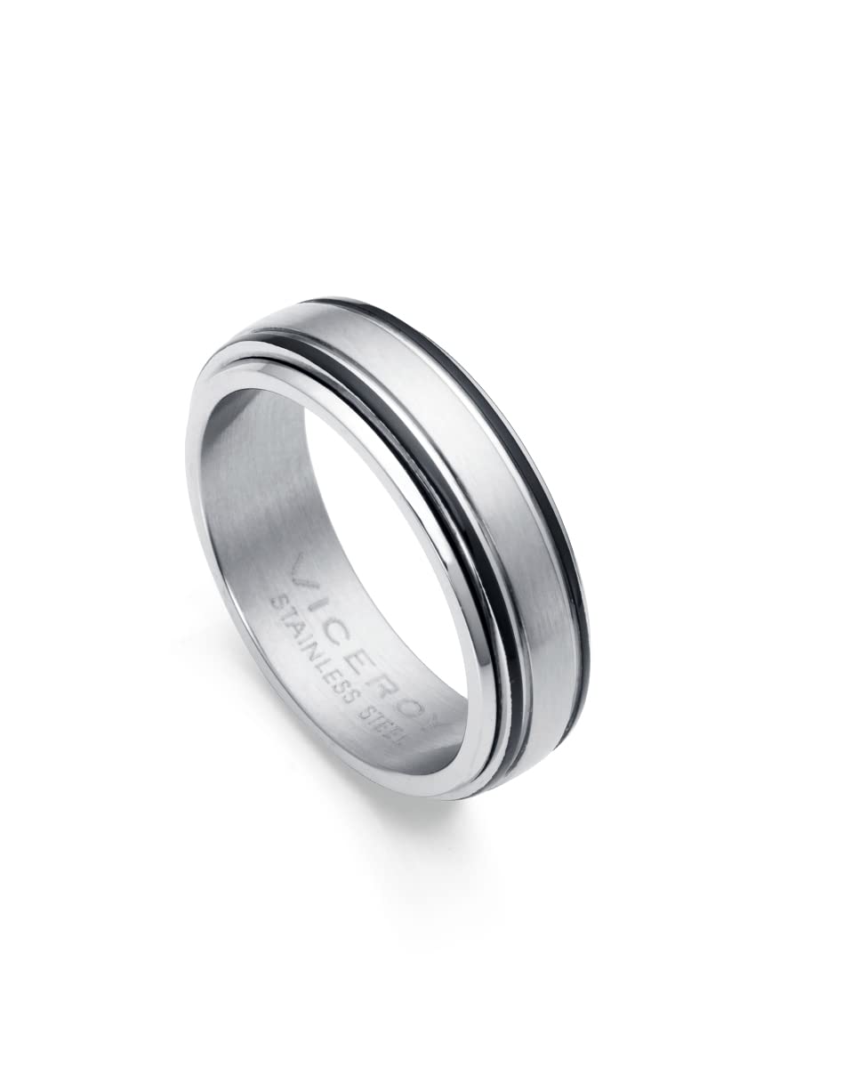 Viceroy Magnum | Anillo Hombre Negro Mate Plateado