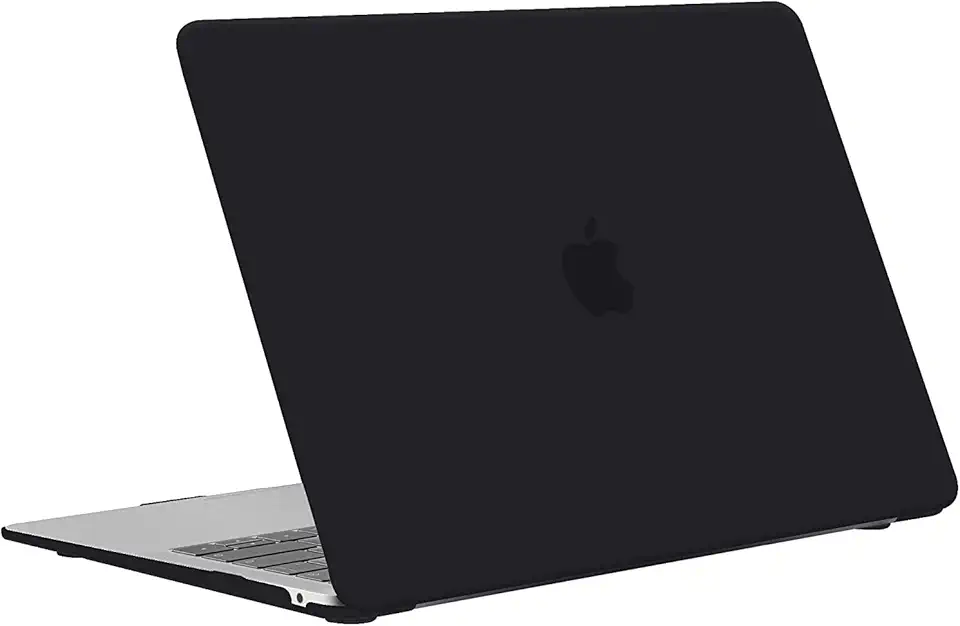 Capa Case Compatível Para Macbook New Air 13,3'' A1932/ A2179/ A2337 M1 (2018-2020)-PRETO FOSCO,Policarbonato, Rígido,Fina e Leve