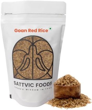 Sattvic Foods Goan Red Rice (850g) Parboiled | High in Fibre | Low Glycemic Index | Nutrient Rich | Healthier Substitute for White Rice | Use in Salads, Soups and Kheer