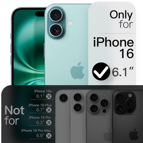Image of JETech Slim Case for iPhone 16, Teal | Camera Lens Protection, Ultra-Thin Matte Finish, Lightweight Minimalist Cover