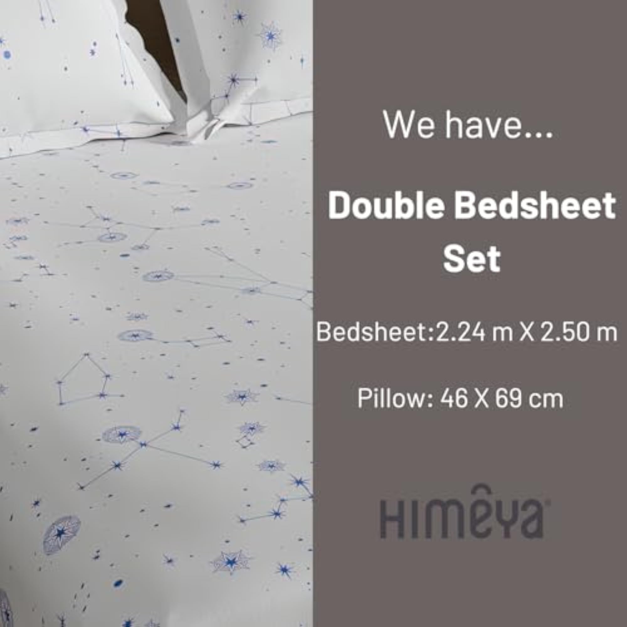 100% Cotton 180 TC Bedsheet, Double Size