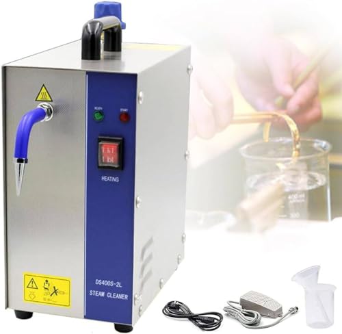 Oiyeknrd Limpiador a Vapor Profesional para joyería, máquina limpiadora a Vapor para joyería de 1300W/2200W, vaporizador de Alta presión de Acero Inoxidable 304 confiable para Estudios de joyerías 2L