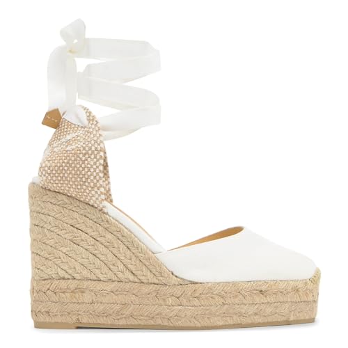 Image of CASTANER ESPADRILLES WEDGE ESPADRILLES CARINA WHITE WOMEN'S