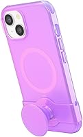 Vista 45 de PopSockets iPhone 14 Plus Case with Phone Grip and Slide Compatible with MagSafe, Phone Case for iPhone 14 Plus, Wireless Charging Compatible - Pink