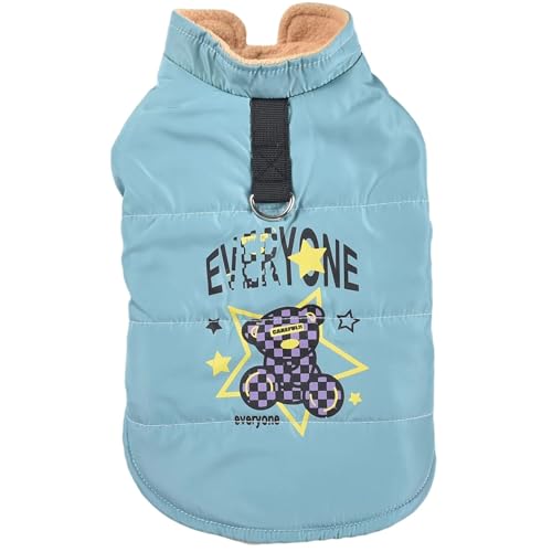 JPETTO犬服 冬服 ダウンコート 小型犬 中型犬 犬用 コート ジャケット 中綿入り ペット 猫服 コート ダウン 防寒 暖かい ペット服 ドッグウェア かわいい 子犬 チワワ 脱毛保護 お散歩25-H23150W ブルー S