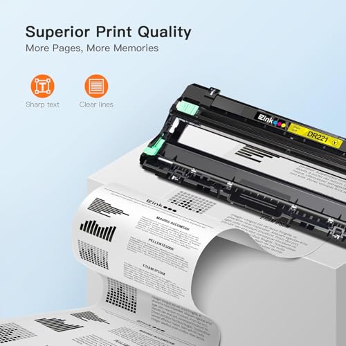 Image of E-Z Ink Remanufactured Drum Unit Replacement for Brother DR221 DR-221 DR221CL to use with HL-3140CW HL-3170CDW MFC-9130CW MFC-9330CDW Printer (1 Black, 1 Cyan, 1 Magenta, 1 Yellow) 4 Pack