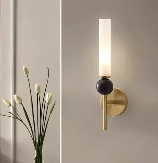 Image of Glowave Modern Luxury Golden Body Acrylic Vertical Design Wall Lamp Lighting Sconce for Living Room Bedroom Bedside - Warm White (9017-GD)